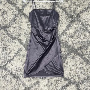 Purple fitted mini dress